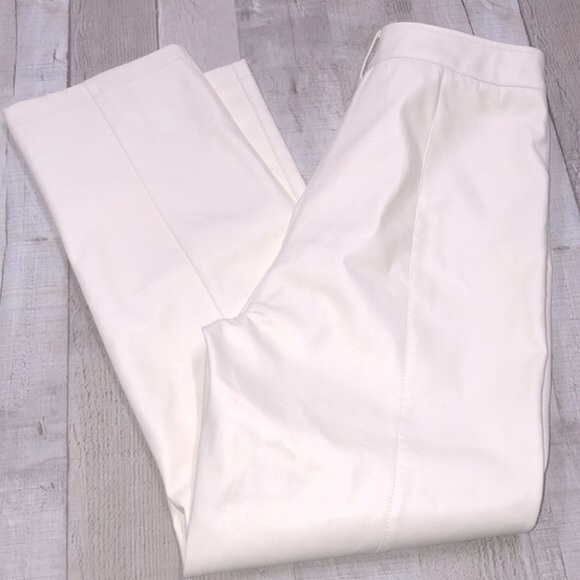 FORE ivory color faux leather pants size small - Picture 3 of 8